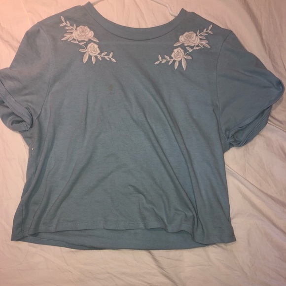 Blue T-shirt with white design - Picture 2 of 4